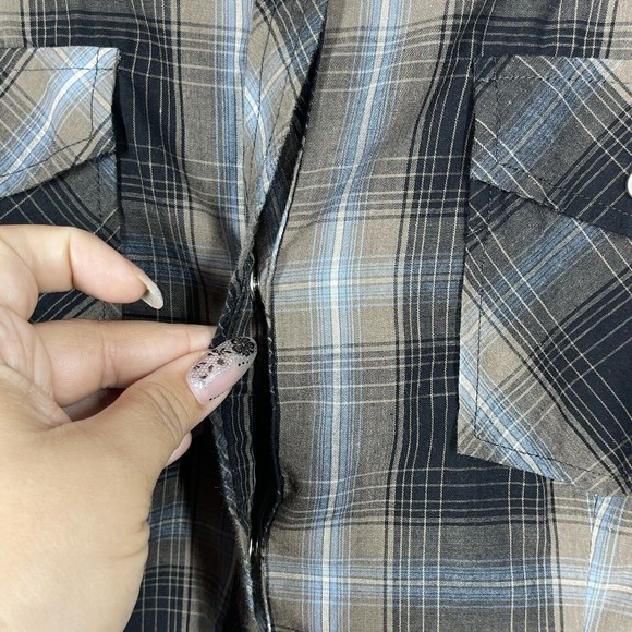 Bit & Bridle Blouse Women 1X Pearl Snaps Button Up Rodeo Western Cowgirl - Picture 8 of 16